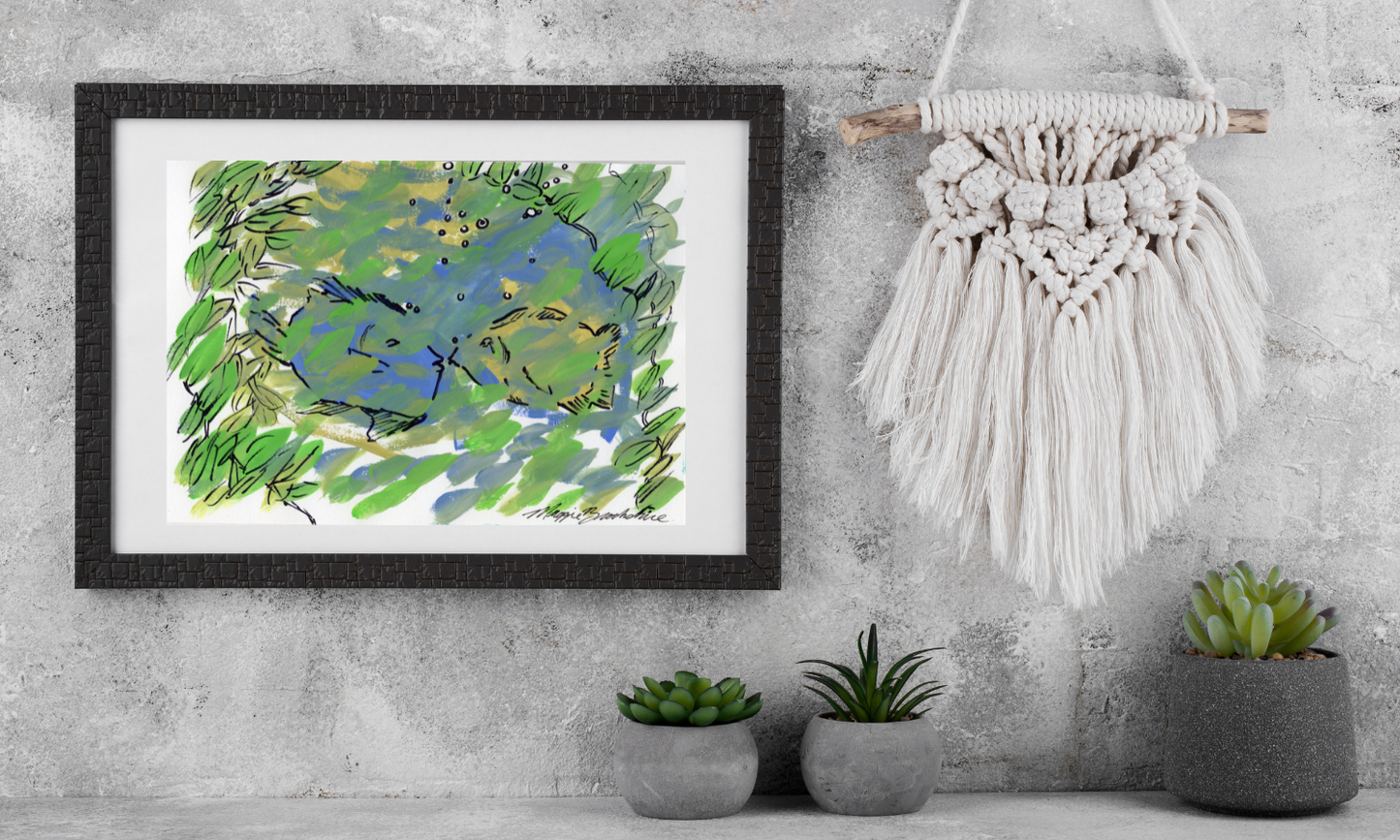 Fish Lips: Painted in collaboration with my sister