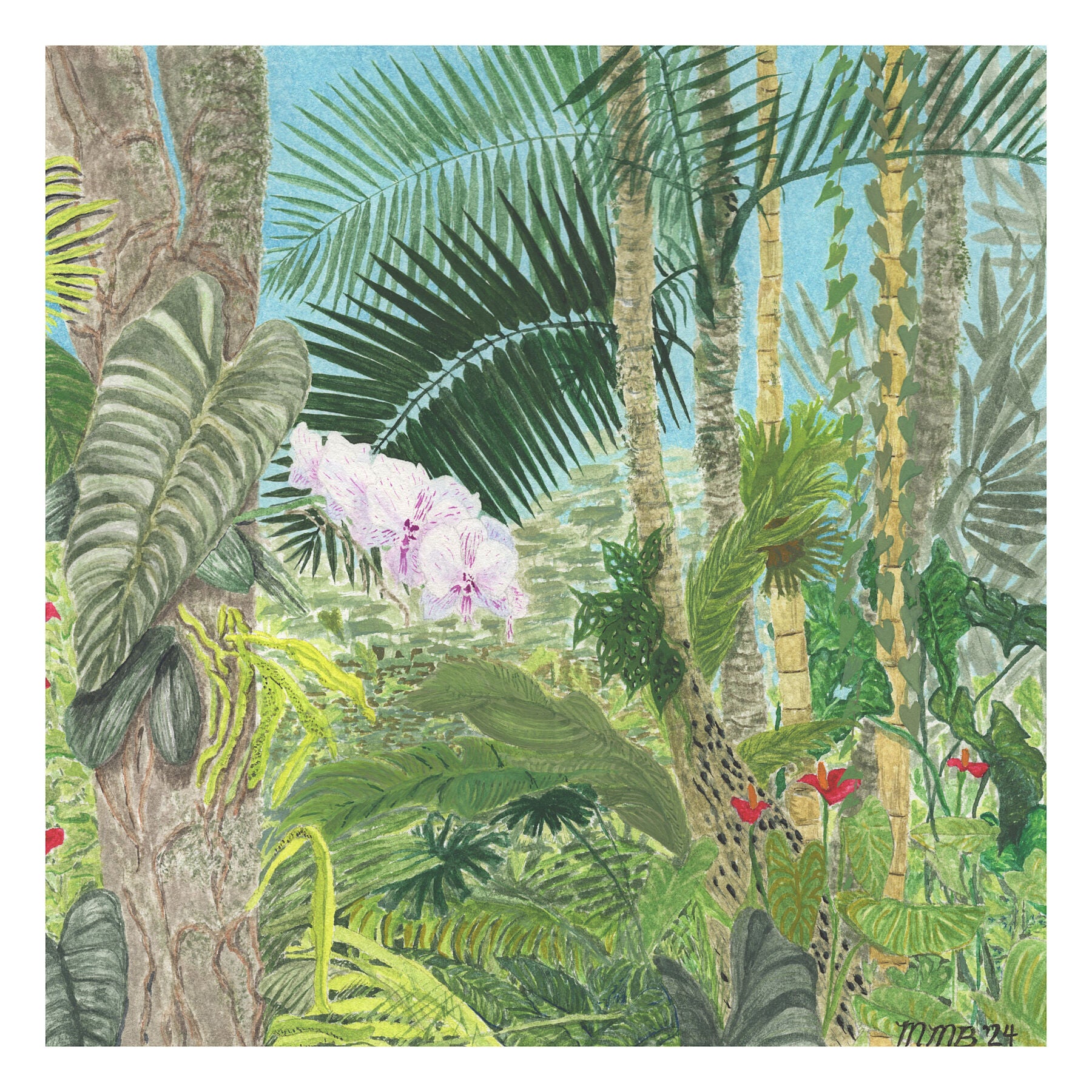 Orchid Art Print - Perfect Gift for Mom & Nature Lovers