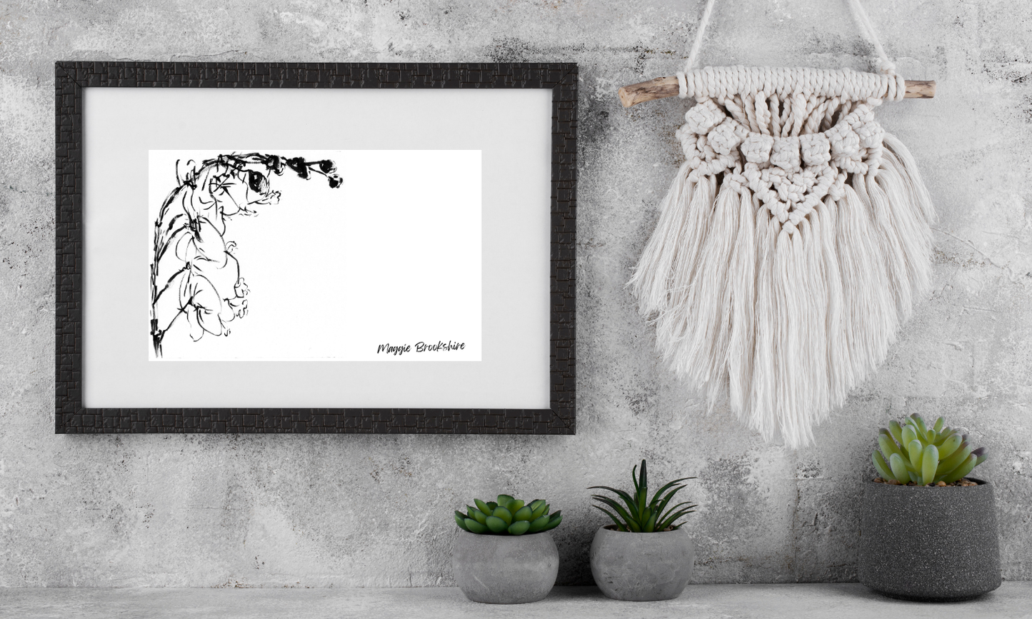Forlorn Orchid In Calligraphy Brush