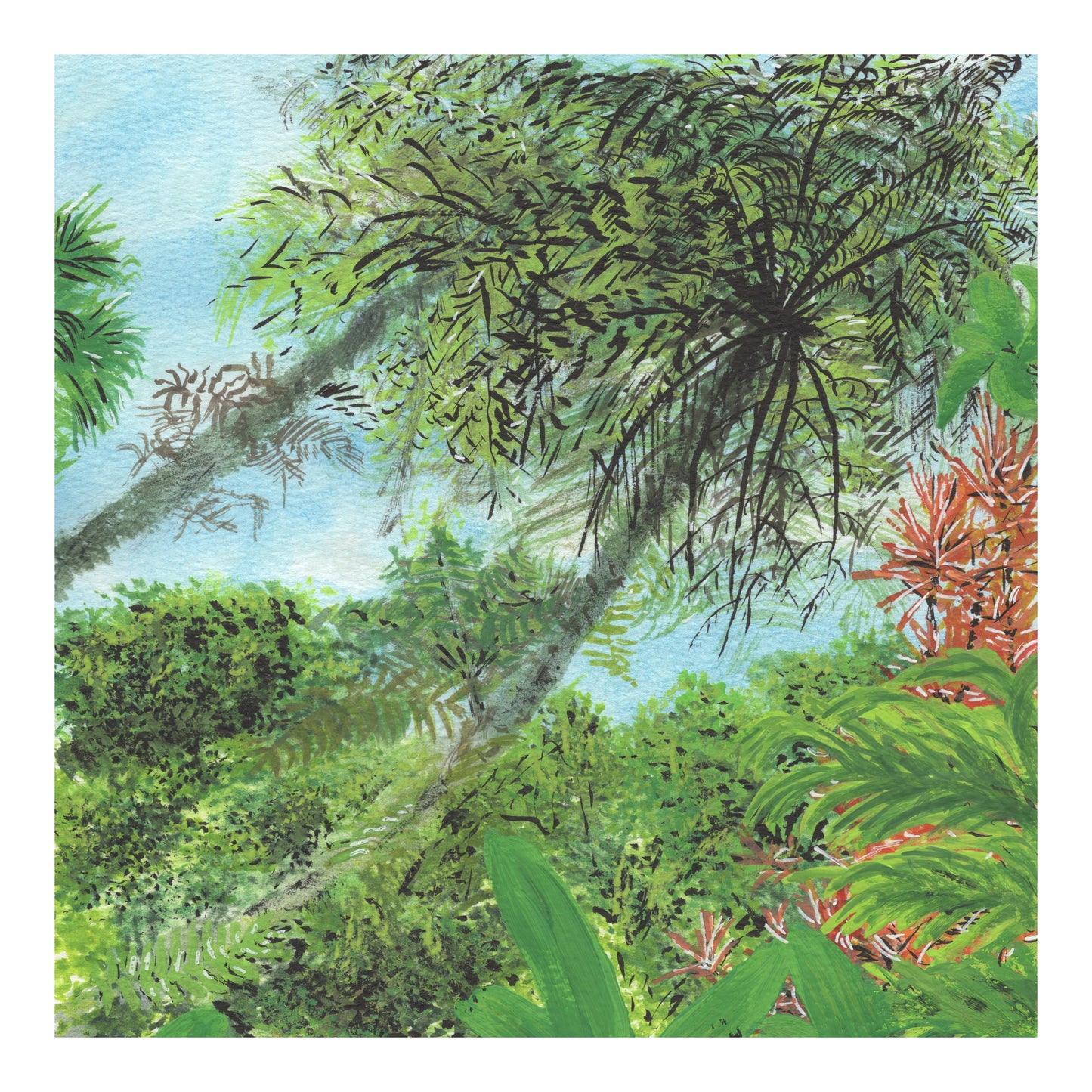 "Libby's Favorite Palm" Original Watercolor Painting