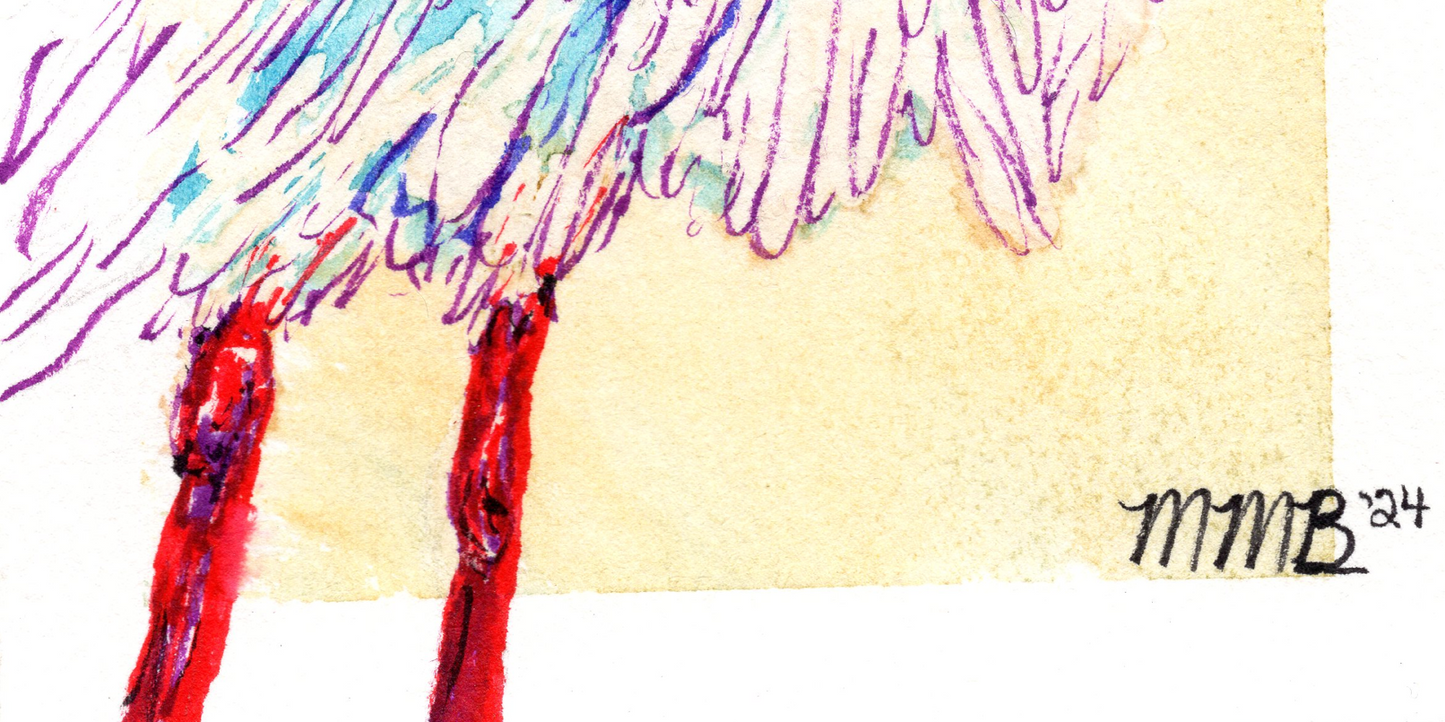 "Stork" Original Watercolor Painting