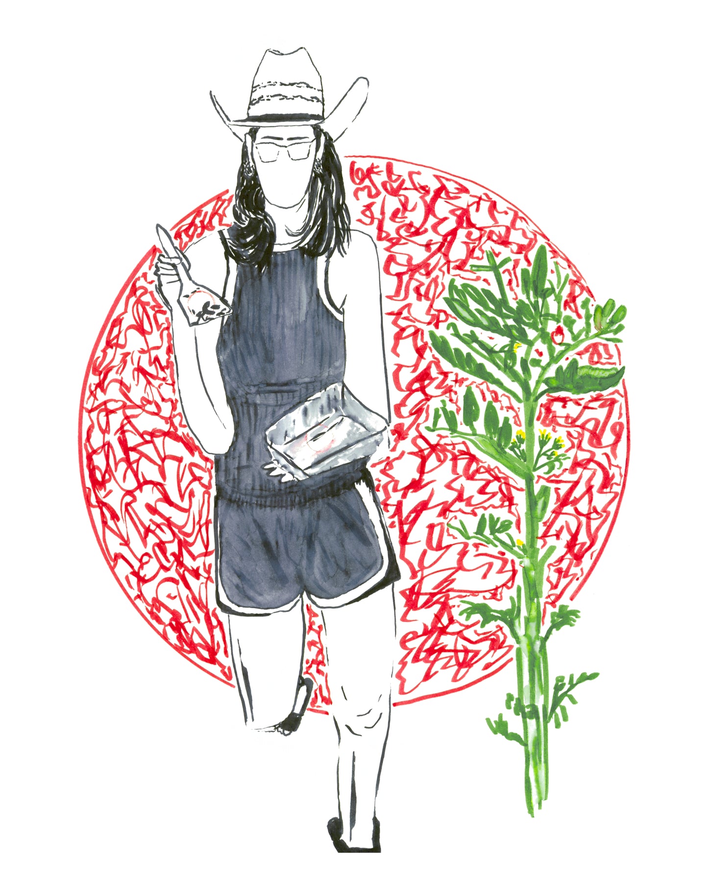 "Indeterminate Tomato" Original Watercolor Drawing