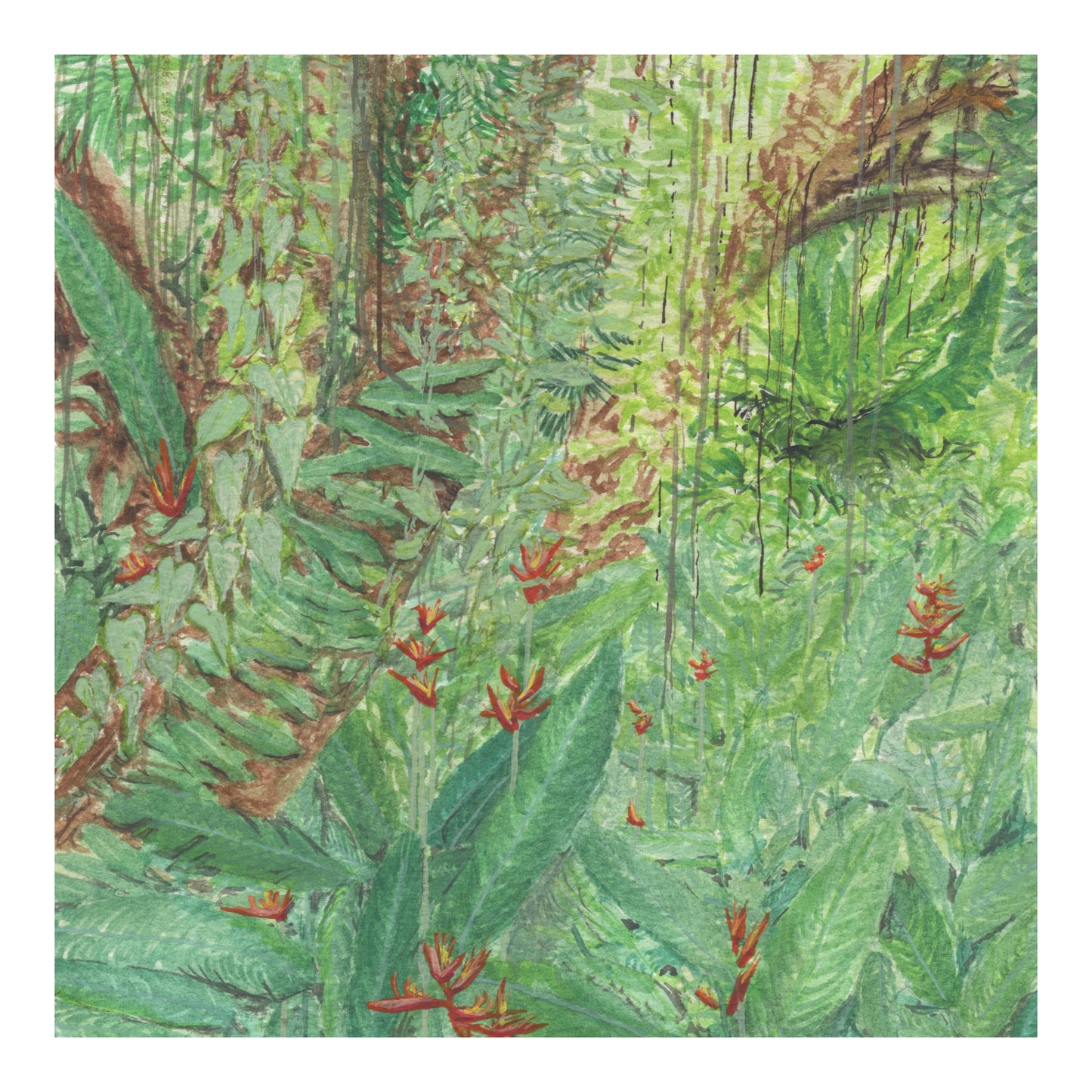 "Birds of Paradise" Original Watercolor Painting