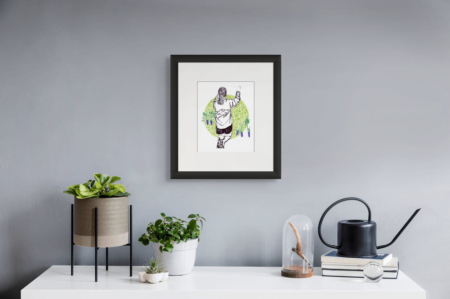 "Hanging Berries" Original Watercolor Painting