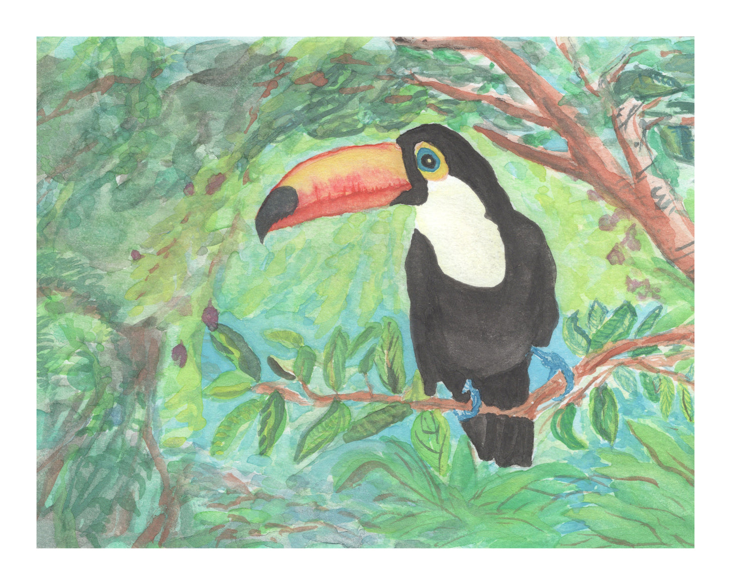 "Toucan" Original Watercolor Painting