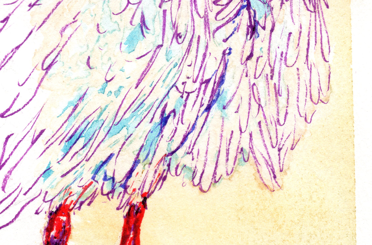 "Stork" Original Watercolor Painting