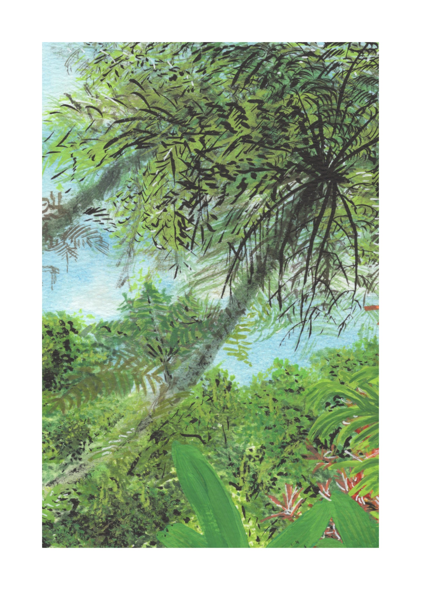 "Libby's Favorite Palm" Original Watercolor Painting