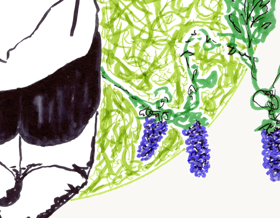 "Hanging Berries" Original Watercolor Painting