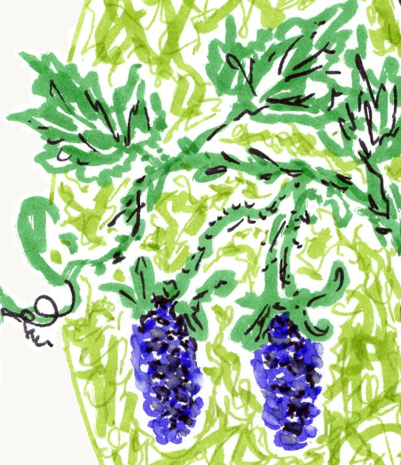 "Hanging Berries" Original Watercolor Painting