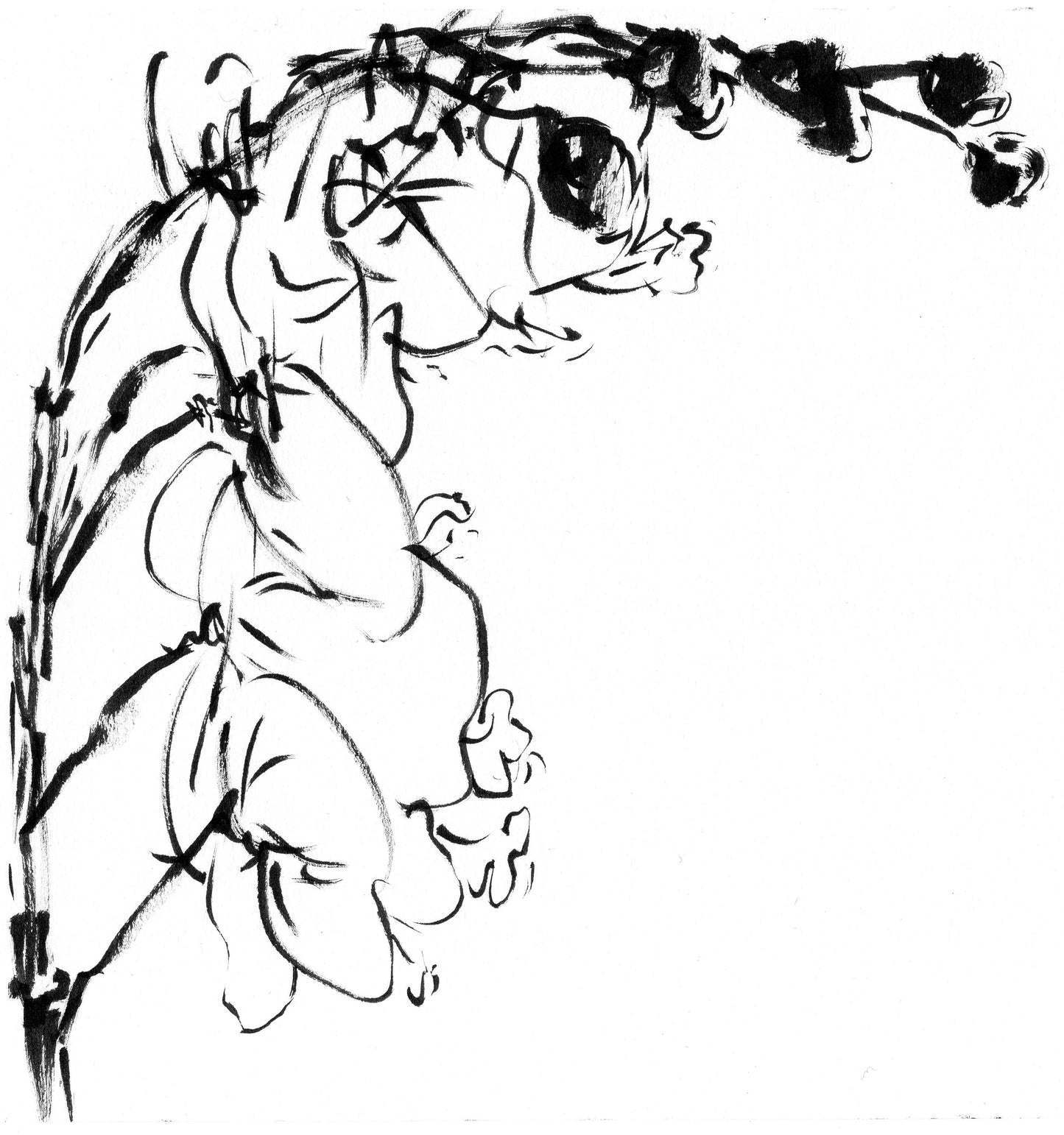 Forlorn Orchid In Calligraphy Brush
